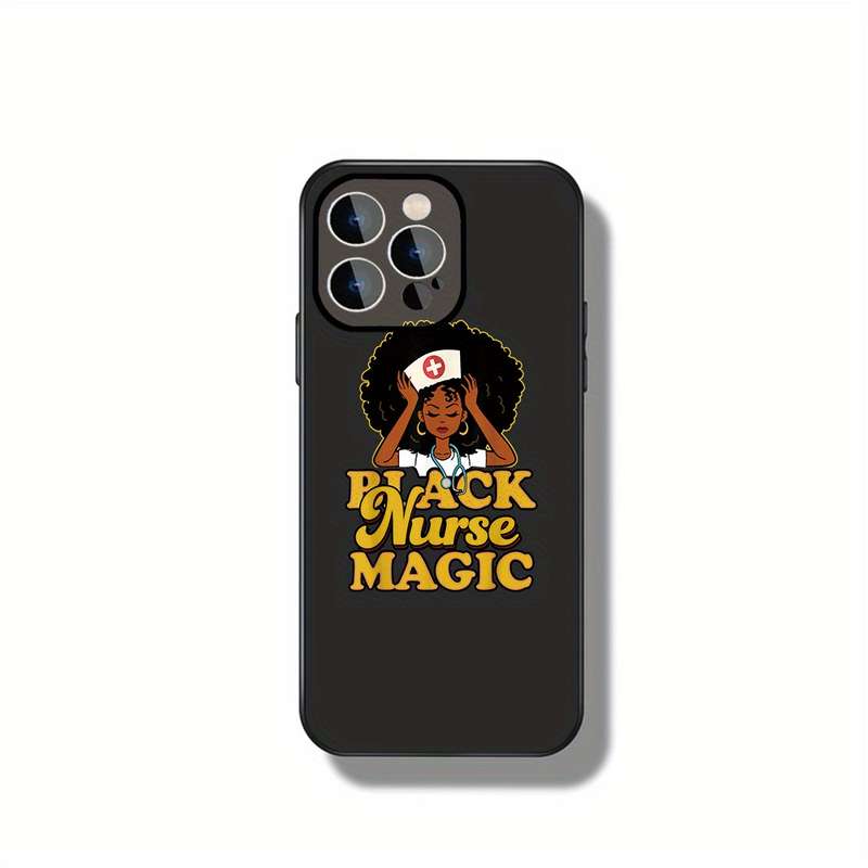 1Pc Black For iPhone 14 Nurse Magic African Phone Case