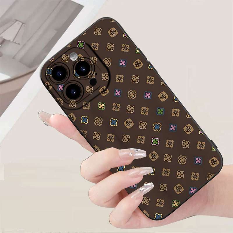 1Pc Black For iPhone 7 8 SE2 SE3 Classic Presbyopia Pattern Phone Case