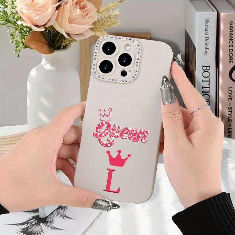 1Pc Ivory White For iPhone 7 Plus 8 Plus Creative Letter L Phone Case