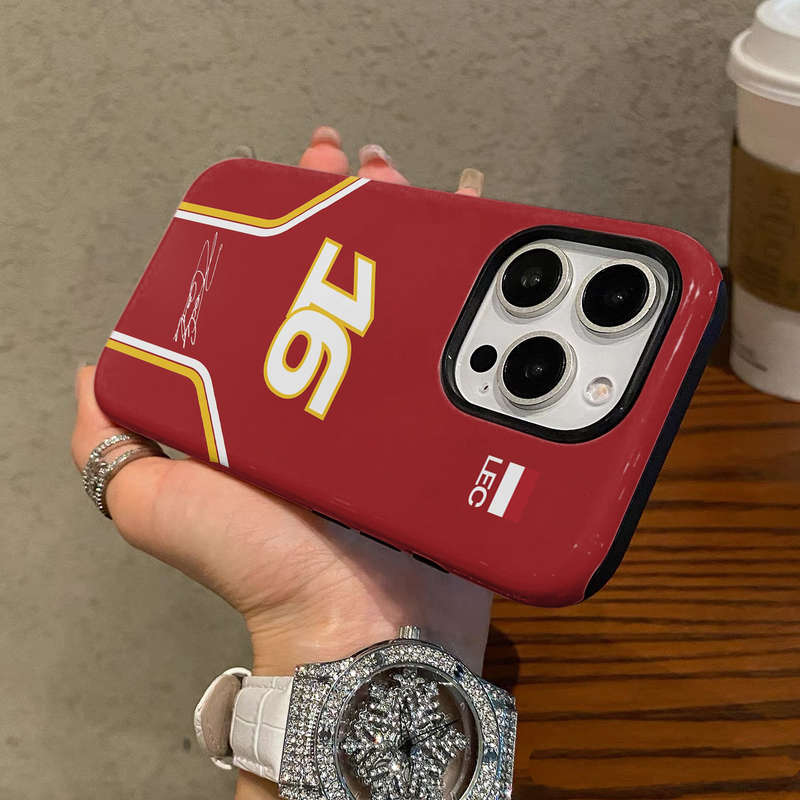 1Pc Mixed Color For iPhone 14 Pro F1 No16 Charles Leclerc Phone Case