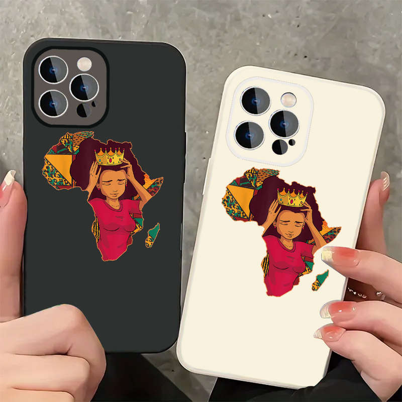 1Pc Black For iPhone 15 Plus African Pride Phone Case