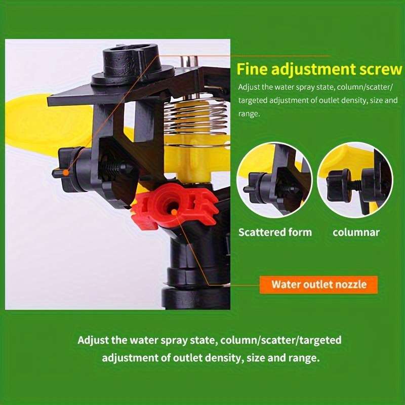 1Pc Adjustable Yard Sprinkler With Swing Arm Atomizing Nozzle
