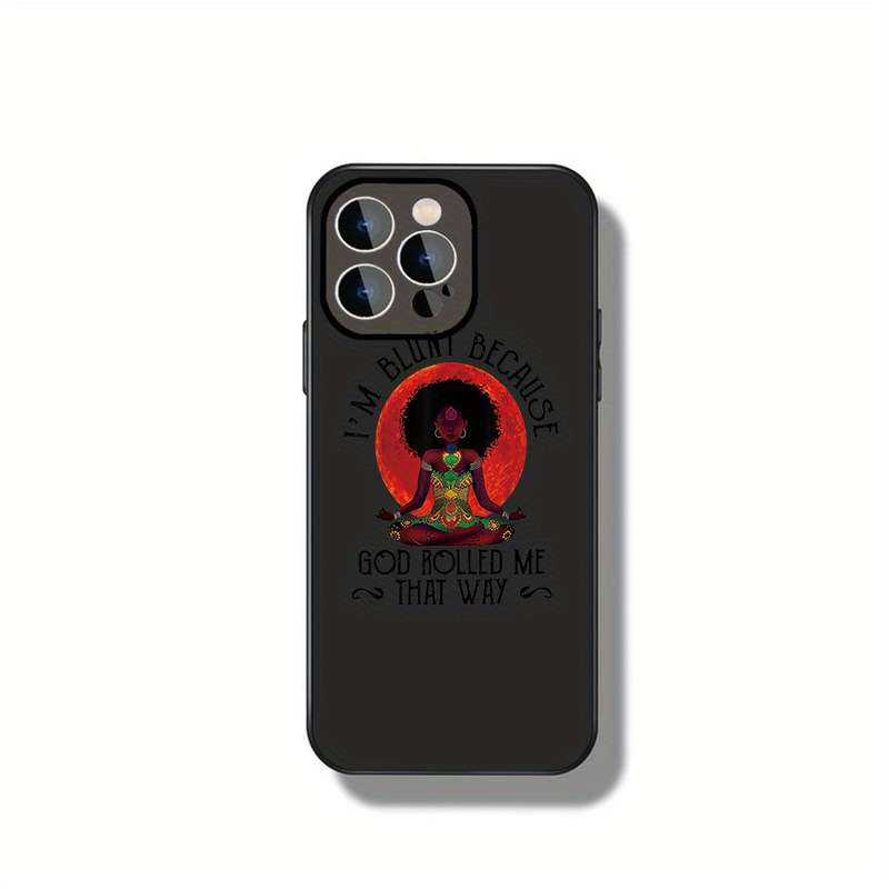 1Pc Black For iPhone 16 Plus Meditative Woman Phone Case