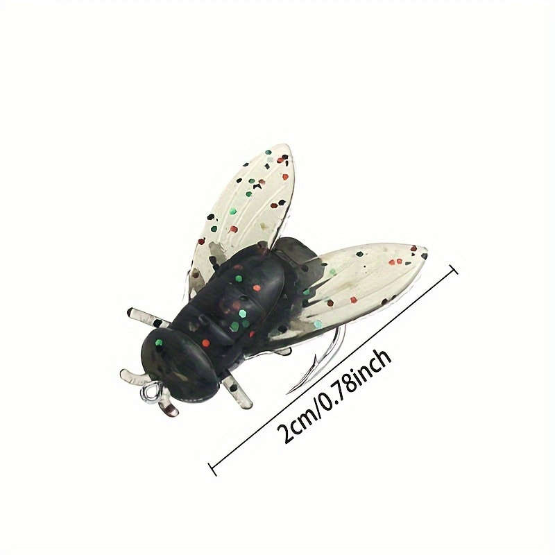 10pcs Bionic Fly Fishing Bait with Wings High-Quality PVC Popper Lures Artificial Insect Bai