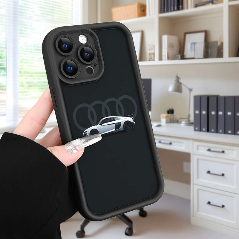 1Pc Black For iPhone XS Car Pattern Phone Case