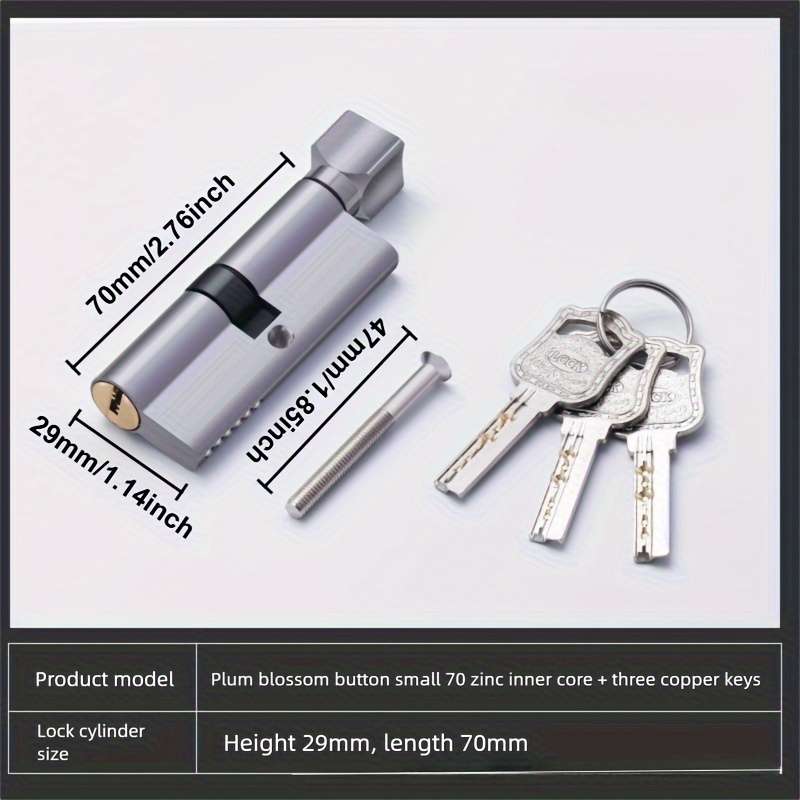 Lock Color Stainless Steel Color Size 1Pc