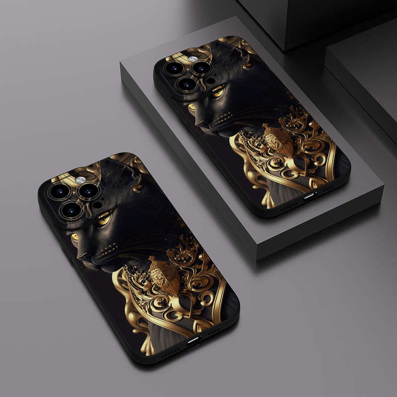 1Pc Mixed Color  For iPhone 7 8 SE2 SE3 Egyptian Cat God Phone Case