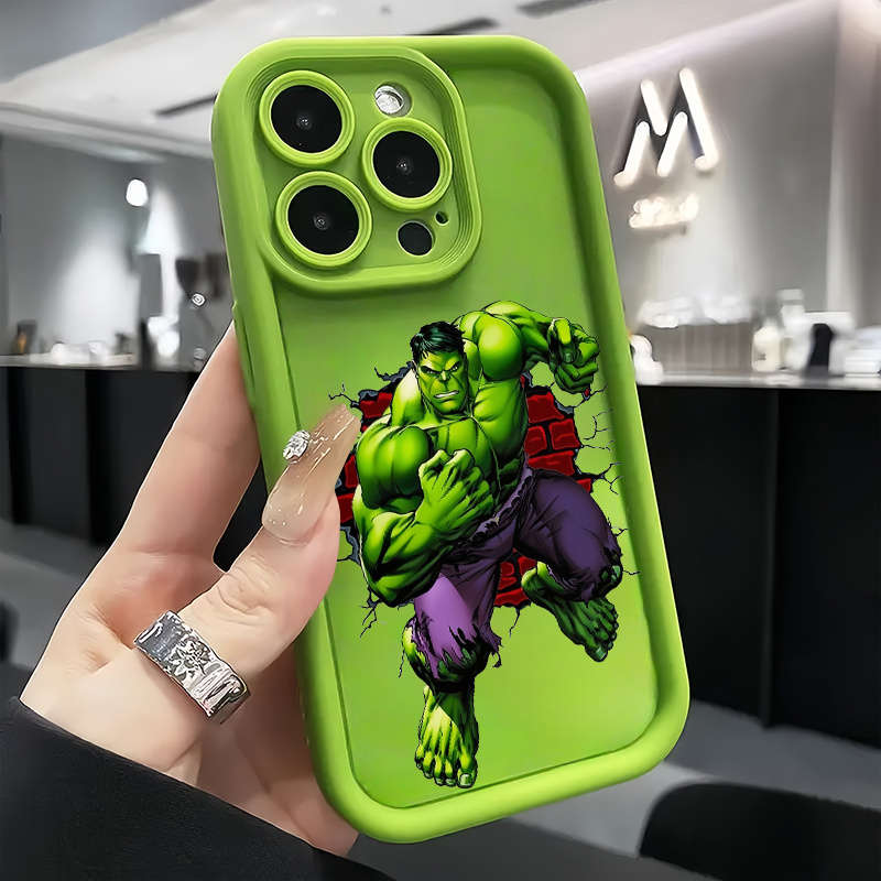 1Pc Green For iPhone XR Superhero Hulk Green Phone Case