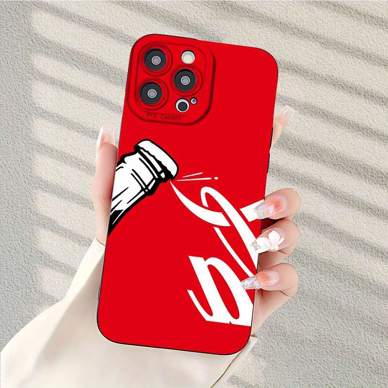 1Pc Black For iPhone XS Max Cola Drinks Designs Phone Case