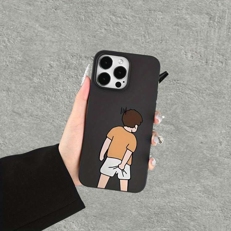 1Pc Mixed Color  For iPhone X XS Cartoon Boy Design Phone Case