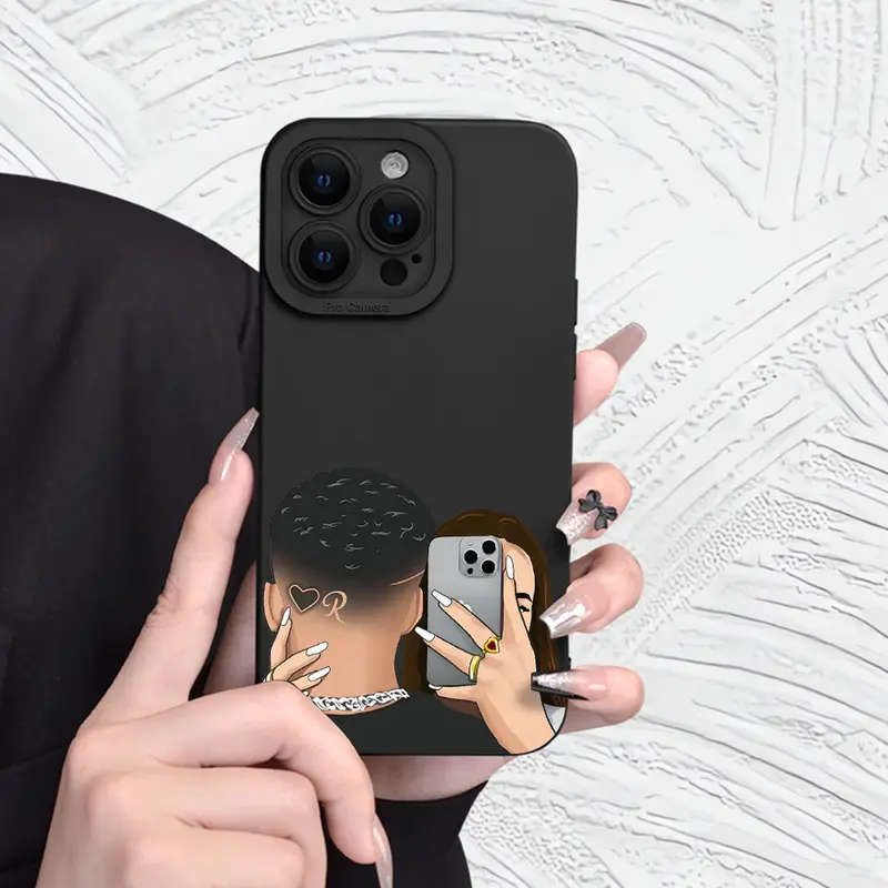 1Pc Black For iPhone XS Black TPU Phone Case