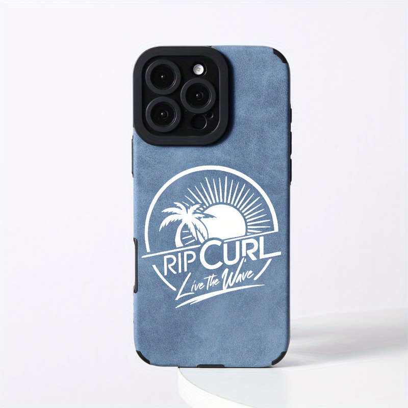 1Pc Blue For iPhone 13 Pro Max Leather Silicone Phone Case