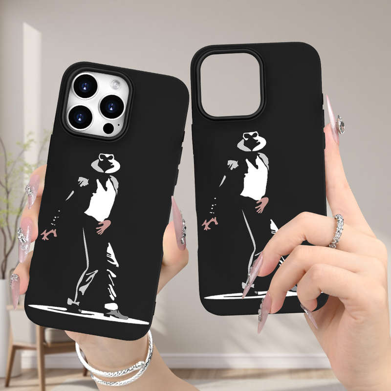 1Pc Black For iPhone XS Jackson Print Phone Case