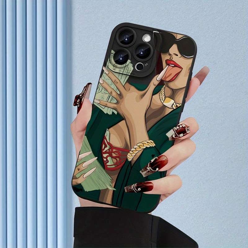 1Pc Black For iPhone 7 Plus 8 Plus Domineering Woman Phone Case