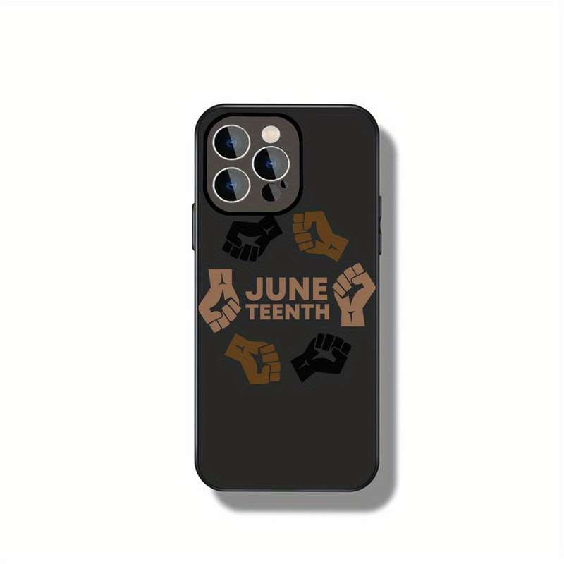 1Pc Black For iPhone 16 Pro Max African Juneteenth Phone Case