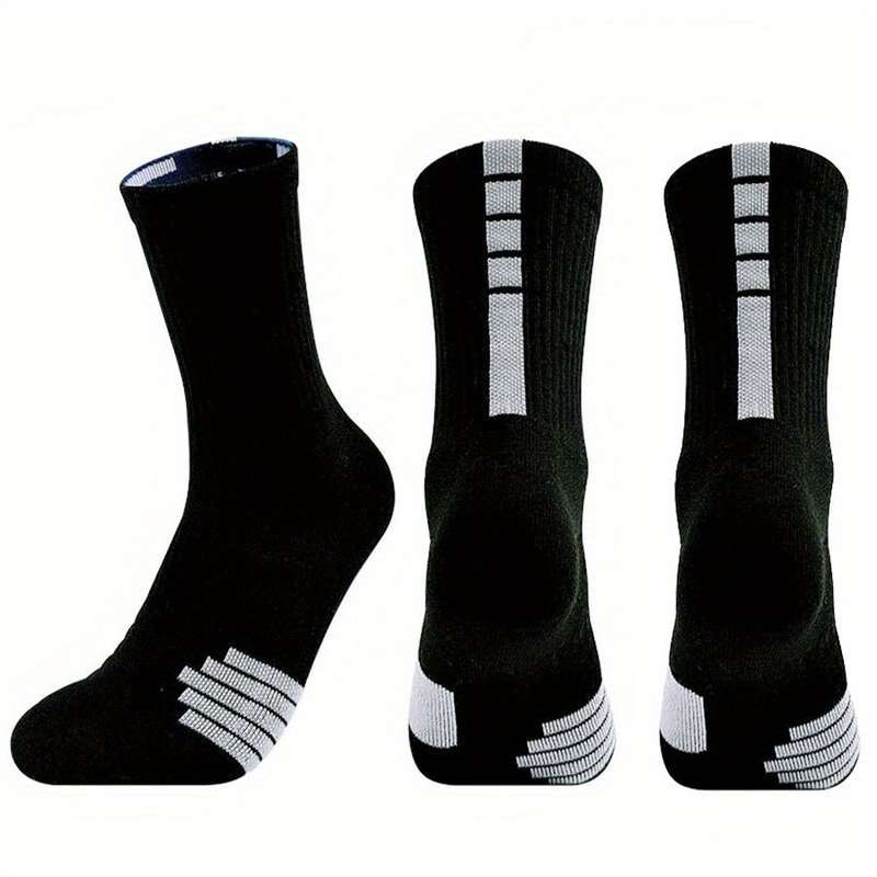 3 Pairs Random Colors One Size High Elastic Socks