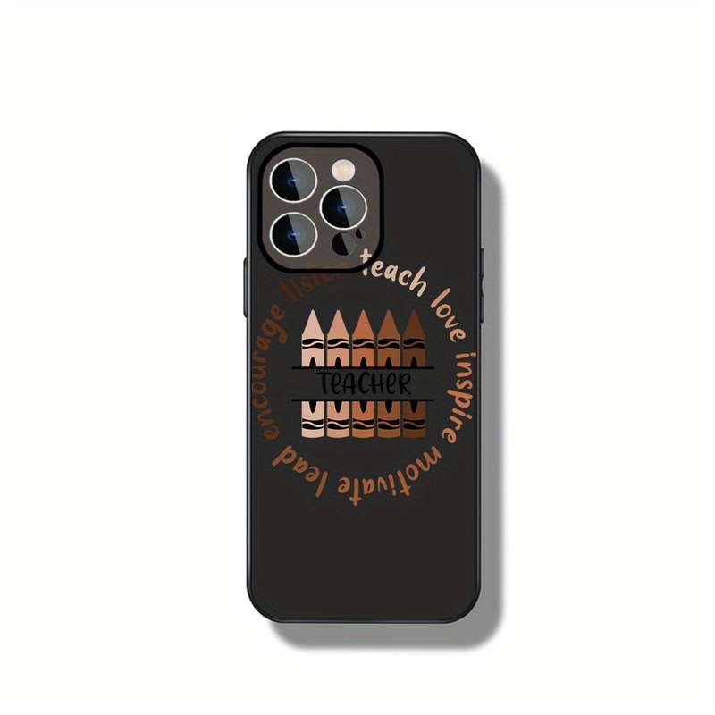 1Pc Black For iPhone 16 Pro Max Educators And Learners Phone Case