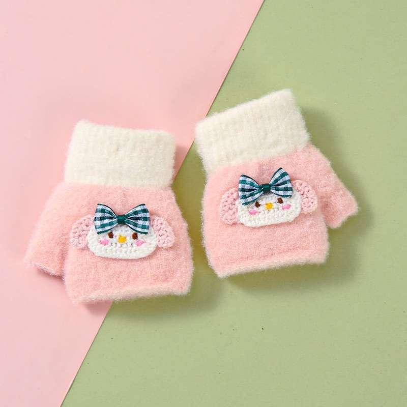 Winter Gloves Color Pink Size 6 To 24 Months