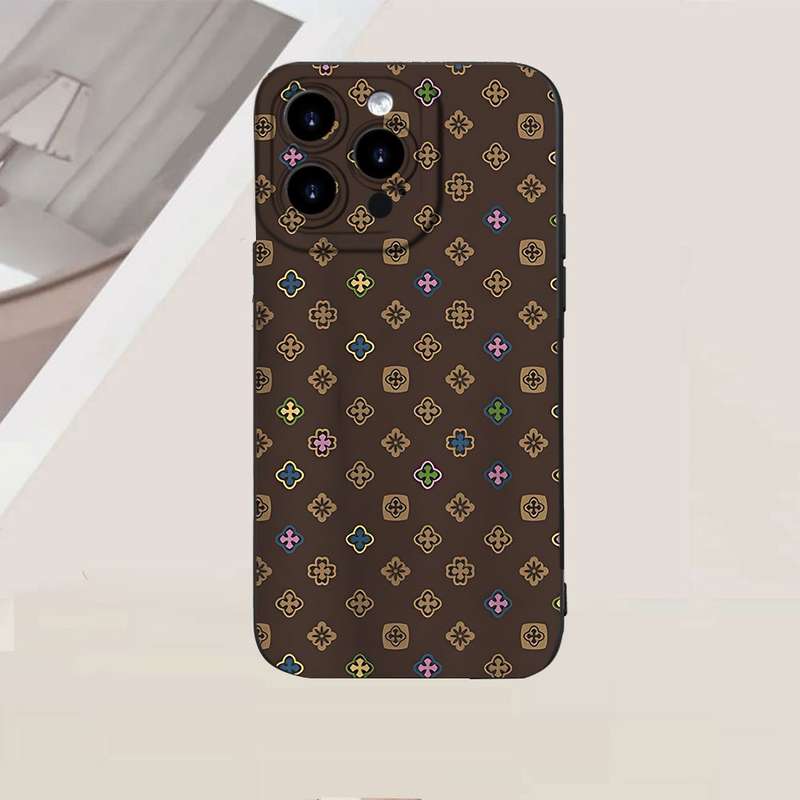 1Pc Black For iPhone 7 8 SE2 SE3 Classic Presbyopia Pattern Phone Case