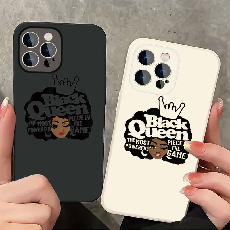 1Pc Black For iPhone 15 Pro Max Black Queen Phone Case