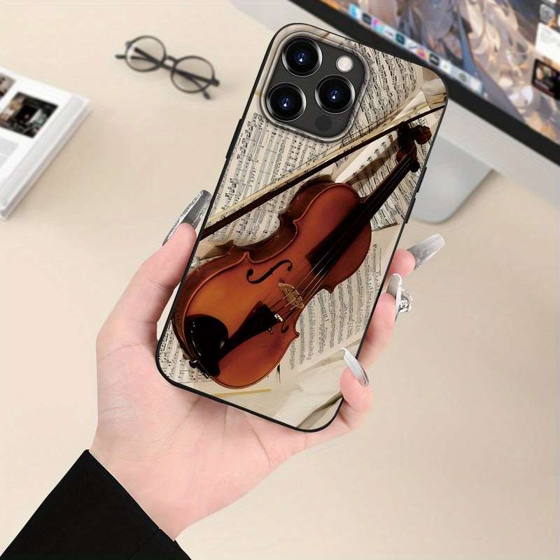 1Pc Black For iPhone 7 Plus 8 Plus Instrument Guitar Phone Case