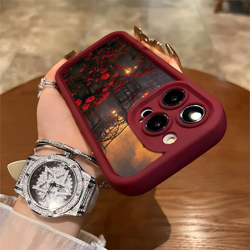 1Pc Burgundy For iPhone 16 Plus Phone Case Phone Cover
