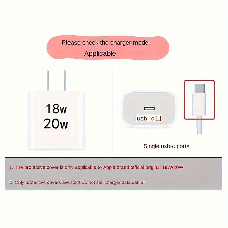 1pc Themed Charger Case Data Cable Protection Cord Comes with a 20W USB-C Power Adapter And Cab