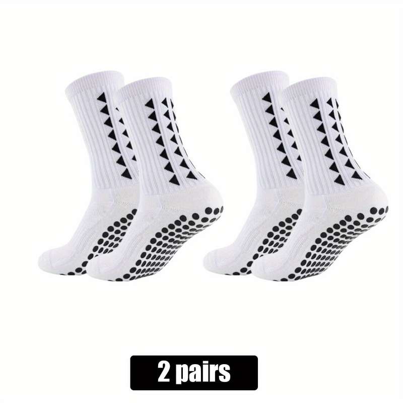 2 Pairs Of White One Size High Elastic Socks
