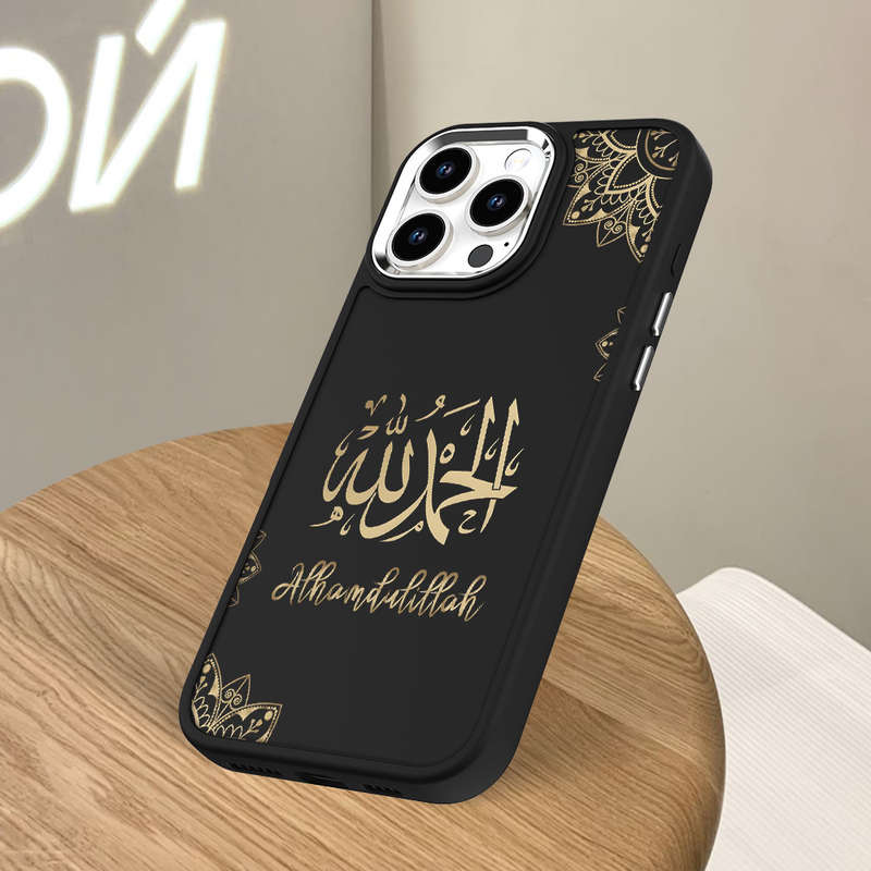 1Pc Black For iPhone 11 Pro Max Arabic Calligraphy Pattern Phone Case