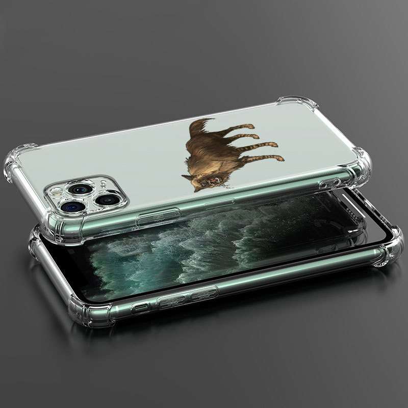 1Pc Transparent For iPhone X XS African Wild Dog Phone Case