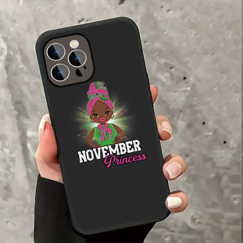 1Pc Black For iPhone 16 Pro Max The November Princess Phone Case