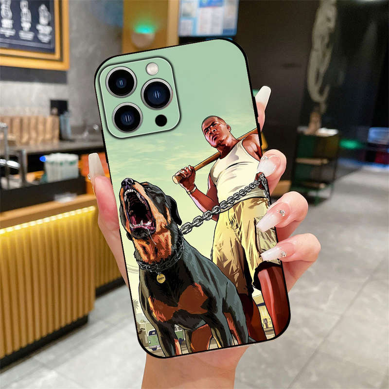 1Pc Black For iPhone 15 Plus Cartoon Cute Phone Case