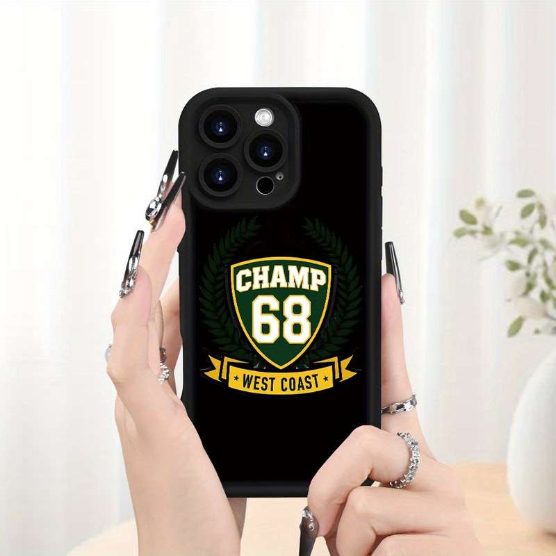 1Pc Black For iPhone XS Max Trendy Sports Style Phone Case