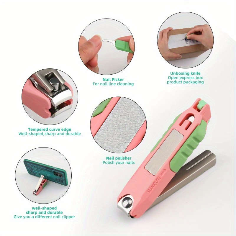 1pc Nail Clipper Multifunctional Nail Cutter Home Use for Men Women Children Universal Gift N