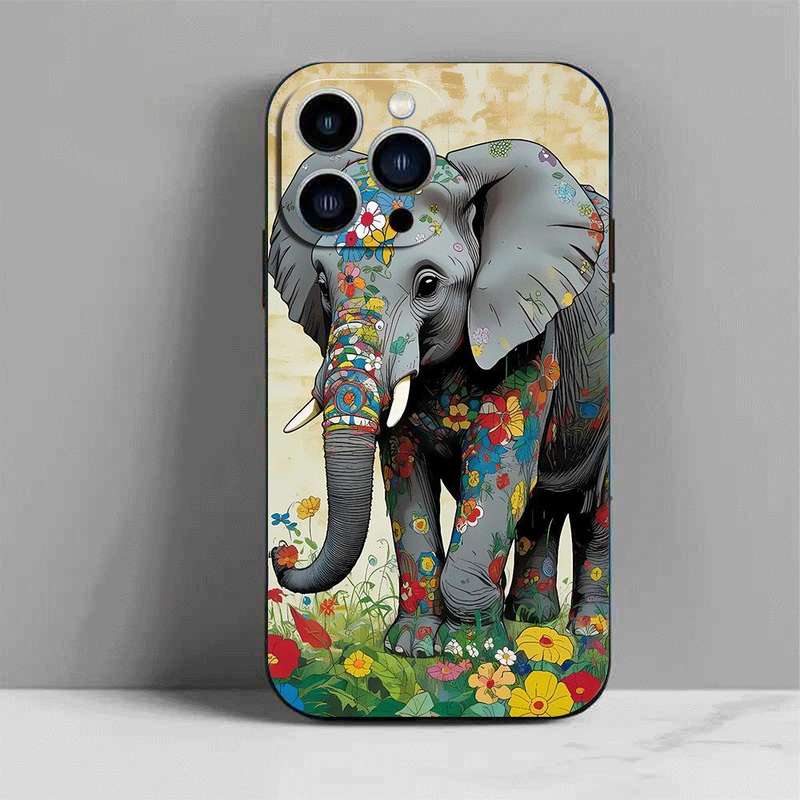1Pc Black For iPhone 12 African Style TPU Phone Case
