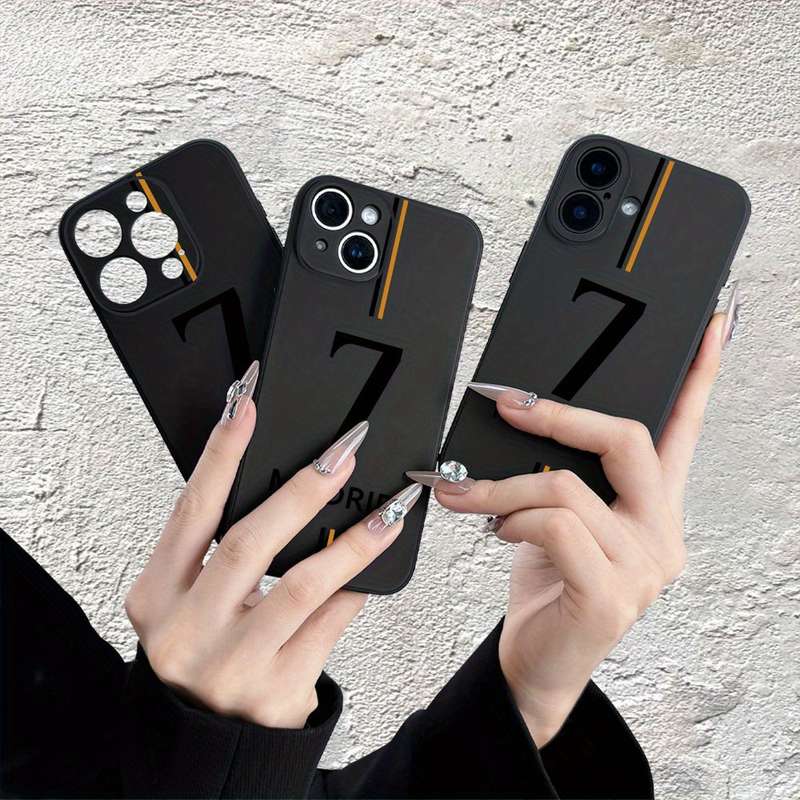 1Pc Mixed Color For iPhone 7 Plus 8 Plus Football No 7 Pattern Phone Case
