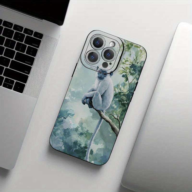 1Pc Black For iPhone 7 Little Grey Monkey Phone Case
