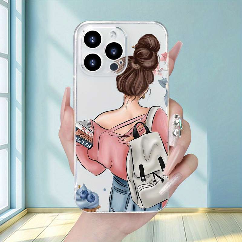 1Pc Transparent For iPhone 13 Mini Stylish And Elegant Phone Case