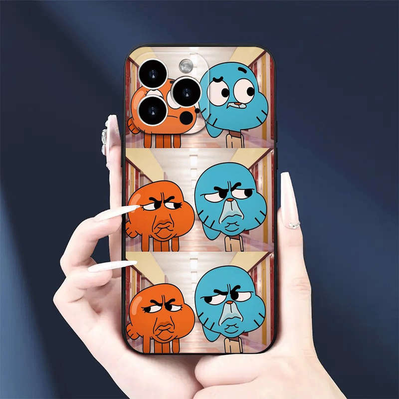 1Pc Black For iPhone 13 Amazing World Of Gumball Phone Case