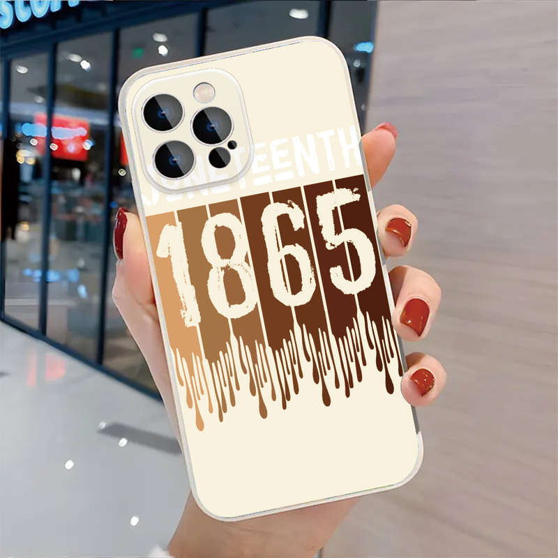 1Pc Ivory White For iPhone 13 Pro Max Liberation In 1865 African Phone Case