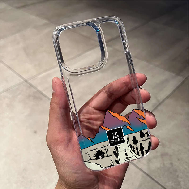 1Pc Transparent For iPhone 12 Phone Case Phone Cover