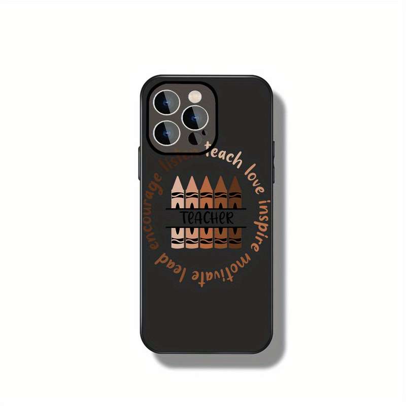 1Pc Black For iPhone 16 Pro Max Educators And Learners Phone Case