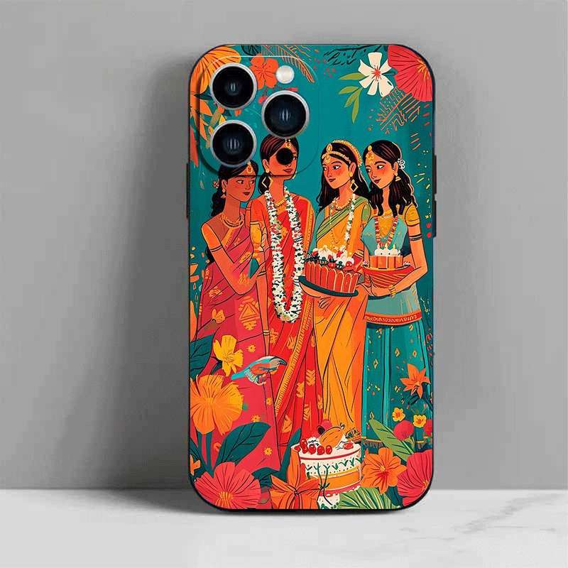 1Pc Black For iPhone 11 Pro Max African Design Phone Case