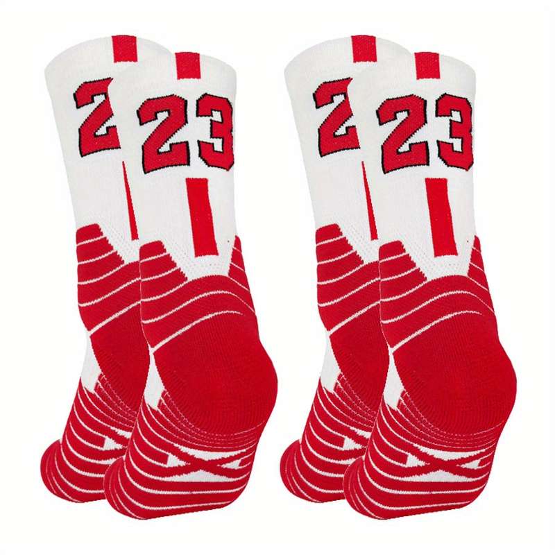 2 Pairs Random Color One Size High Elastic Socks
