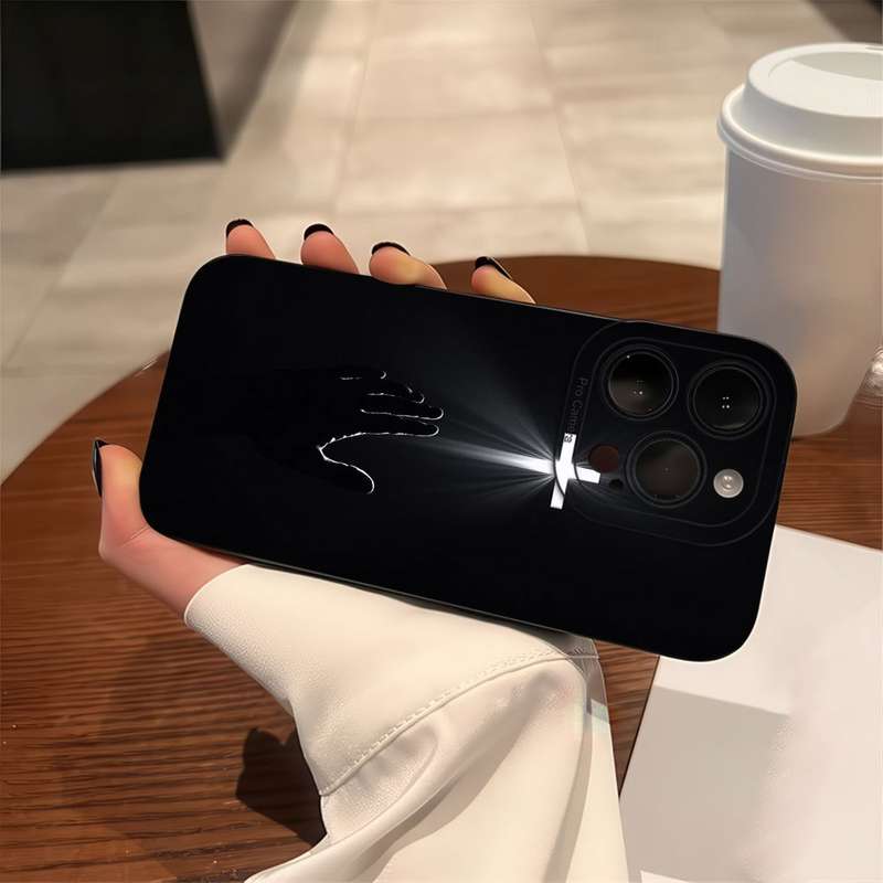 1Pc Black For iPhone 12 Mini Cross Pattern Phone Case