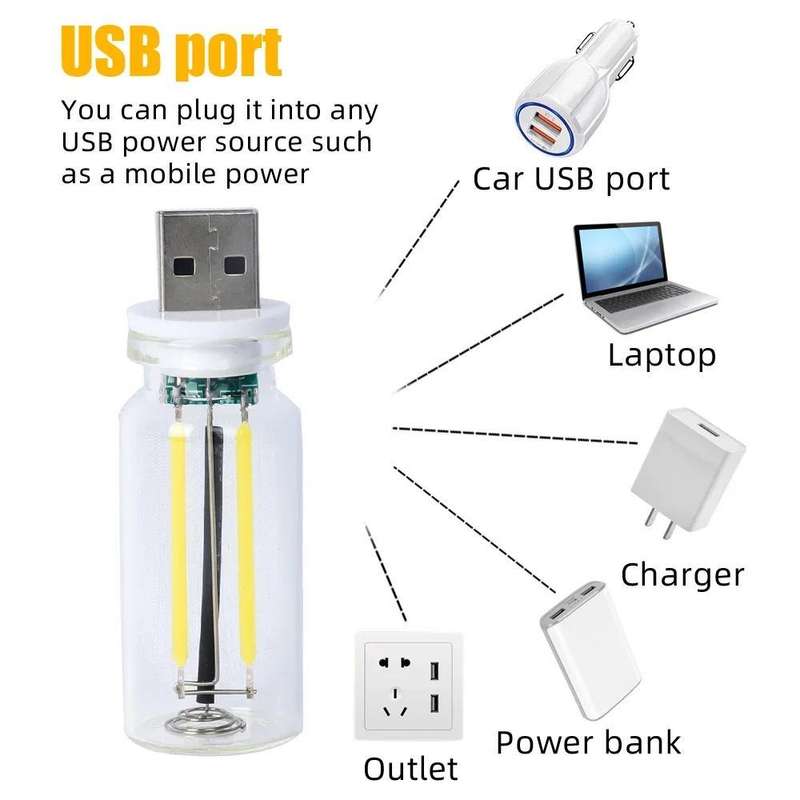 1pc Blue Versatile Touch LED Light USB Powered Multicolor Ambient Car & Bedroom Ni