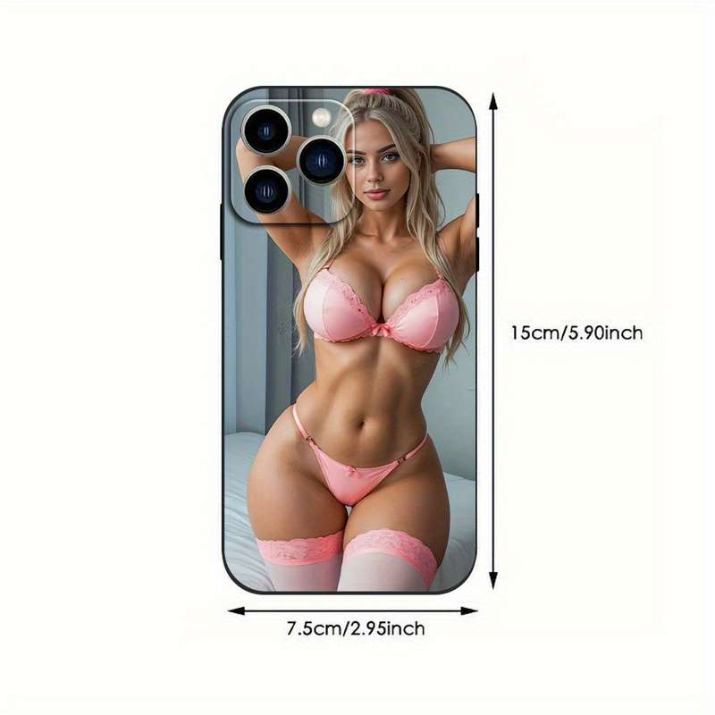 1Pc Black For iPhone 16 Plus Phone Case Phone Cover