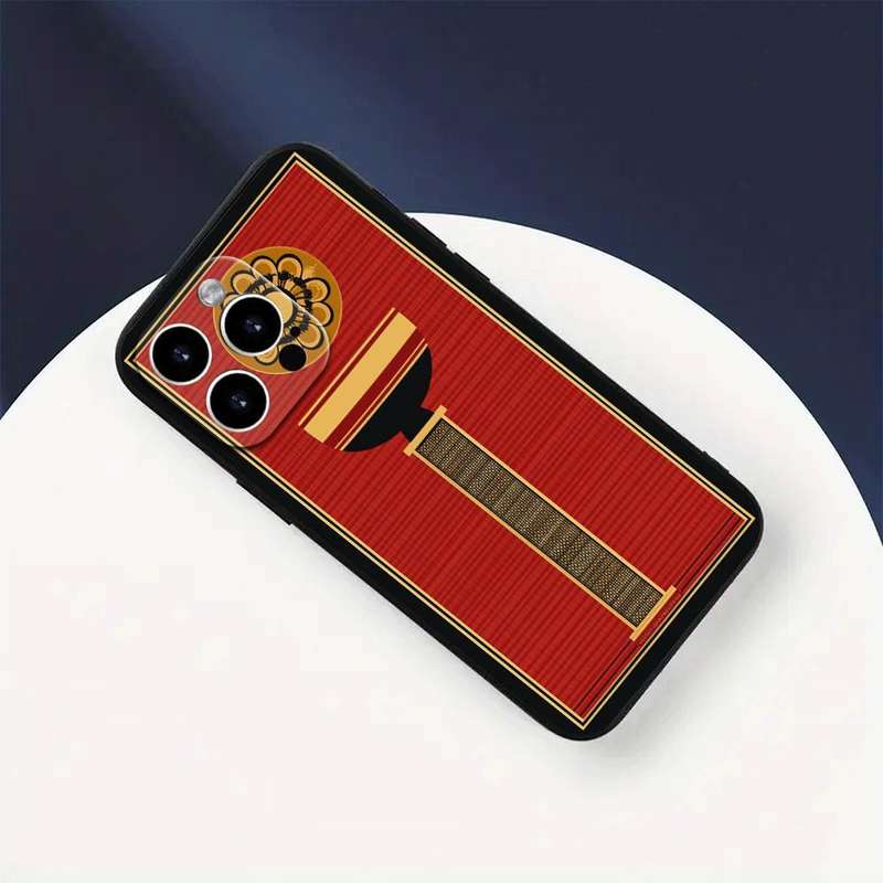 1Pc Black For iPhone 11 African Geometric Style Phone Case