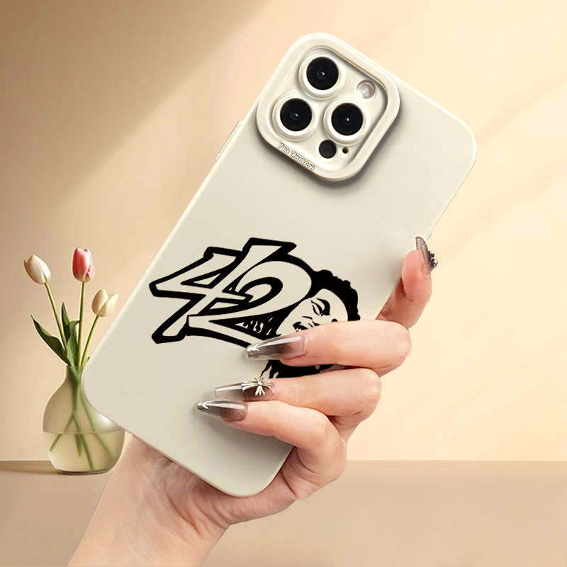 1Pc Beige For iPhone 7 Plus 8 Plus Smoking Men Pattern Phone Case