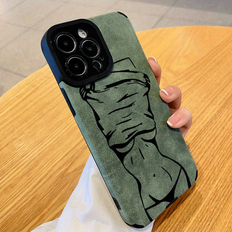 1Pc Blue For iPhone 14 Plus Sexy Goddess Pattern Phone Case